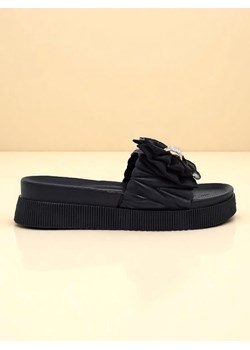 Royalfashion Damskie klapki na platformie z kokardką Sento Pace ze sklepu royalfashion.pl w kategorii Klapki damskie - zdjęcie 184012473