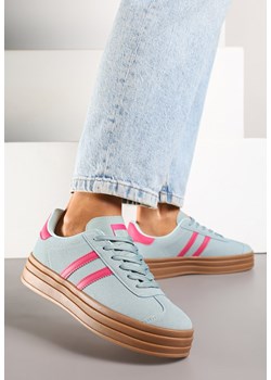 Niebiesko-Różowe Klasyczne Sneakersy na Niewysokiej Platformie Terilee ze sklepu renee.pl w kategorii Buty sportowe damskie - zdjęcie 184013290