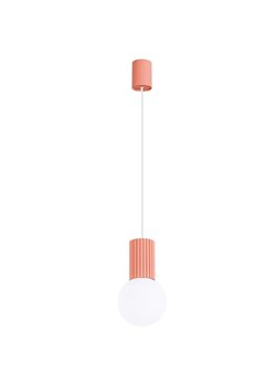 Brzoskwiniowa pojedyncza lampa wisząca - K599-Buble ze sklepu Edinos.pl w kategorii Lampy wiszące - zdjęcie 184014862