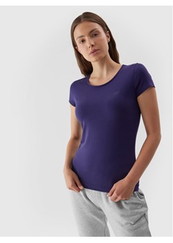 4F T-Shirt 4FAW23TTSHF0906 Niebieski Slim Fit ze sklepu MODIVO w kategorii Bluzki damskie - zdjęcie 184016071