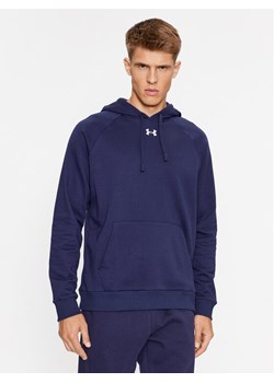 Under Armour Bluza Ua Rival Fleece Hoodie 1379757 Granatowy Loose Fit ze sklepu MODIVO w kategorii Bluzy męskie - zdjęcie 184016082