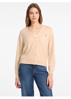 Guess Jeans Sweter 168521 Beżowy Classic Fit ze sklepu MODIVO w kategorii Swetry damskie - zdjęcie 184016140