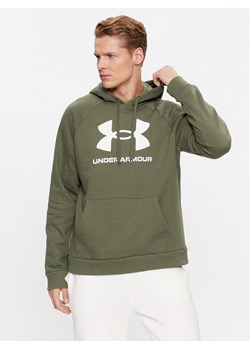 Under Armour Bluza Ua Rival Fleece Logo Hd 1379758 Khaki Loose Fit ze sklepu MODIVO w kategorii Bluzy męskie - zdjęcie 184016240