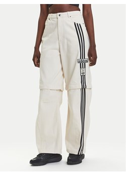 adidas Jeansy Adibreak JD5618 Écru Wide Leg ze sklepu MODIVO w kategorii Jeansy damskie - zdjęcie 184019403
