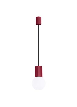 Burgundowa nowoczesna lampa wisząca - K599-Buble ze sklepu Edinos.pl w kategorii Lampy wiszące - zdjęcie 184020863