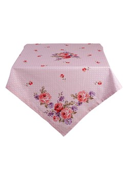 Clayre &amp; Eef Obrus w kolorze biało-jasnoróżowym - 100 x 100 cm ze sklepu Limango Polska w kategorii Obrusy i bieżniki - zdjęcie 184021172