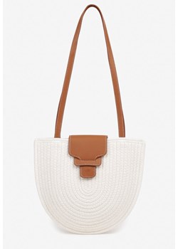 Beżowa Półokrągła Torebka z Bawełny z Plecionki Uloressa ze sklepu renee.pl w kategorii Torby Shopper bag - zdjęcie 184021462