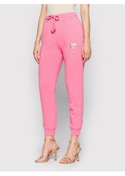 Pinko Spodnie dresowe Carico 1G17DC Y7Y5 Różowy Regular Fit ze sklepu MODIVO w kategorii Spodnie damskie - zdjęcie 184023404