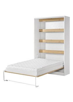 Pionowy otwierany półkotapczan dąb + czarny 120x200 F8-H10 ze sklepu Edinos.pl w kategorii Łóżka i materace - zdjęcie 184024204
