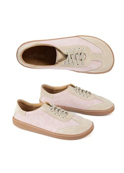 Buty barefoot damskie skórzane Olivier Eliza kwiaty różowe ze sklepu butyolivier w kategorii Półbuty damskie - zdjęcie 184024483