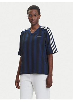 adidas T-Shirt Linear JY2854 Granatowy Oversize ze sklepu MODIVO w kategorii Bluzki damskie - zdjęcie 184025283