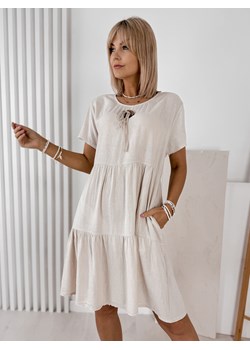 sukienka lorca beżowa one size ze sklepu UBRA w kategorii Sukienki - zdjęcie 184025734