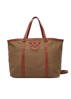 Torebka PINKO Miranda Shopper Classic PE 25 PLTT 104714 A2G2 Khaki ze sklepu eobuwie.pl w kategorii Torby Shopper bag - zdjęcie 184026013