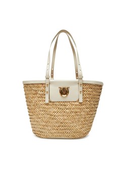 Torebka PINKO Love Summer Basket PE 25 PLTT 103324 A1RL Beżowy ze sklepu eobuwie.pl w kategorii Torby letnie - zdjęcie 184026043