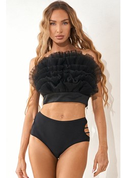 Figi z wysokim stanem i ozdobnymi wycięciami Shadow Line, Kolor czarny, Rozmiar S, PariPari Lingerie ze sklepu Intymna w kategorii Majtki damskie - zdjęcie 184026620