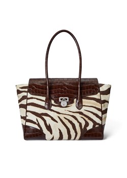 LAUREN RALPH LAUREN Torebka 431969469001 Brązowy ze sklepu MODIVO w kategorii Torby Shopper bag - zdjęcie 184026681