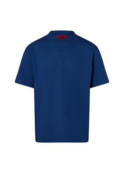 HUGO Koszulka męska - Dapolino Mężczyźni Bawełna niebieski jednolity ze sklepu vangraaf w kategorii T-shirty męskie - zdjęcie 184027322