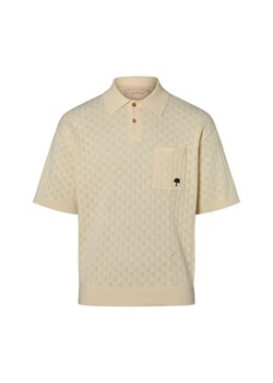 BLKVIS Męska koszulka polo z dzianiny Mężczyźni Bawełna écru jednolity ze sklepu vangraaf w kategorii T-shirty męskie - zdjęcie 184027342