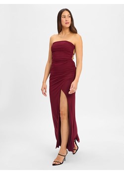 Luxuar Fashion Damska sukienka wieczorowa Kobiety bordowy jednolity ze sklepu vangraaf w kategorii Sukienki - zdjęcie 184027370