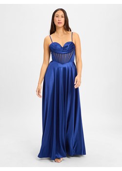 Luxuar Fashion Damska sukienka wieczorowa Kobiety indygo jednolity ze sklepu vangraaf w kategorii Sukienki - zdjęcie 184027373
