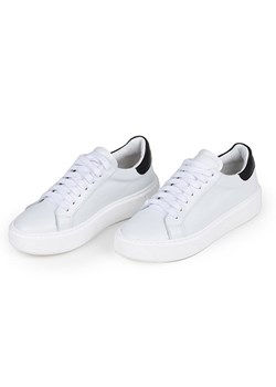 Anna Morellini Skórzane sneakersy &quot;Silana&quot; w kolorze biało-czarnym ze sklepu Limango Polska w kategorii Trampki damskie - zdjęcie 184028714