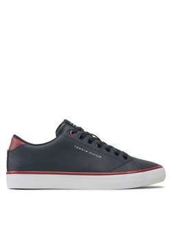 Sneakersy Tommy Hilfiger Th Hi Vulc Core Low Leather FM0FM04731 Granatowy ze sklepu eobuwie.pl w kategorii Trampki męskie - zdjęcie 184029402