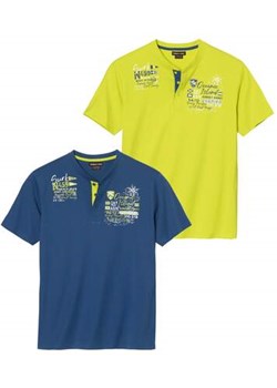 Zestaw 2 koszulek z dekoltem z guzikami ze sklepu Atlas For Men w kategorii T-shirty męskie - zdjęcie 184029623