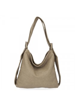 Torebka Uniwersalna Plecak Hernan Ciemno Beżowa HB0161 ze sklepu PaniTorbalska w kategorii Torby Shopper bag - zdjęcie 184029850