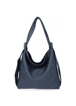 Uniwersalna Torebka Damska Hernan Plecaczek XL Granatowa ze sklepu PaniTorbalska w kategorii Torby Shopper bag - zdjęcie 184029924