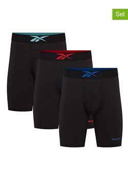 Reebok Bokserki (3 pary) &quot;Placer&quot; w kolorze czarnym ze sklepu Limango Polska w kategorii Majtki męskie - zdjęcie 184031200