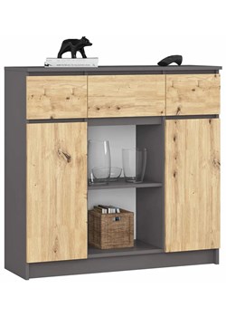 Nowoczesna komoda grafit + artisan - Nuvo ze sklepu Edinos.pl w kategorii Komody - zdjęcie 184032291