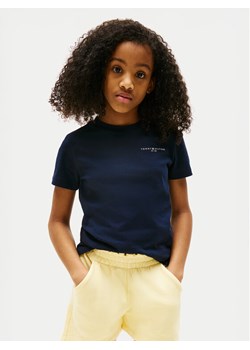 Tommy Hilfiger T-Shirt KS0KS00594 Granatowy Regular Fit ze sklepu MODIVO w kategorii Bluzki dziewczęce - zdjęcie 184032733
