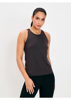 Sinsay - Sportowy top Gym Hard - brązowy ze sklepu Sinsay w kategorii Bluzki damskie - zdjęcie 184033153