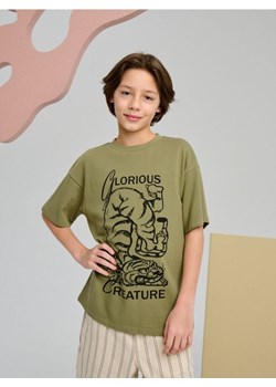 Sinsay - Koszulka oversize - zielony ze sklepu Sinsay w kategorii T-shirty chłopięce - zdjęcie 184035511