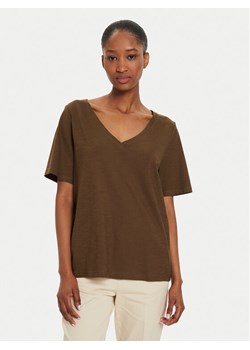United Colors Of Benetton T-Shirt 3BVXD400H Brązowy Relaxed Fit - id: 0000304302664 - marki United Colors Of Benetton - 184035861 United Colors Of Benetton T-Shirt 3BVXD400H Brązowy Relaxed Fit ze sklepu MODIVO w kategorii Bluzki damskie - zdjęcie 184035861