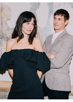 Reserved - Sukienka ze strukturalnej tkaniny z kokardą - czarny ze sklepu Reserved w kategorii Sukienki - zdjęcie 184036982