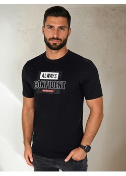 Koszulka męska z nadrukiem czarna Dstreet RX5407 ze sklepu DSTREET.PL w kategorii T-shirty męskie - zdjęcie 184037140