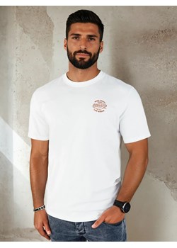 Koszulka męska z nadrukiem biała Dstreet RX5415 ze sklepu DSTREET.PL w kategorii T-shirty męskie - zdjęcie 184037164