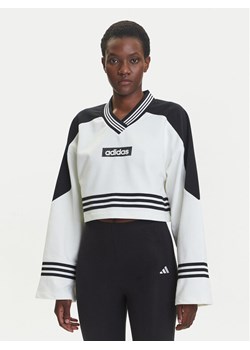 adidas Bluza Blocking JX7597 Biały Loose Fit ze sklepu MODIVO w kategorii Bluzy damskie - zdjęcie 184038494