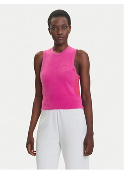 adidas Top JW3648 Różowy Slim Fit ze sklepu MODIVO w kategorii Bluzki damskie - zdjęcie 184038512