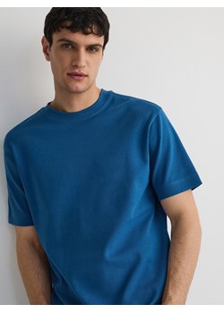 Reserved - Bawełniany t-shirt boxy - niebieski ze sklepu Reserved w kategorii T-shirty męskie - zdjęcie 184039572