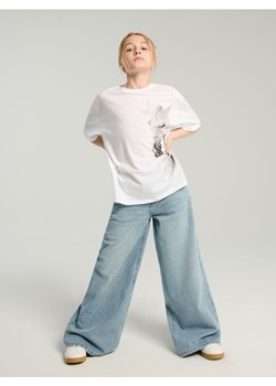 Sinsay - Jeansy wide leg high waist - niebieski ze sklepu Sinsay w kategorii Spodnie dziewczęce - zdjęcie 184040432