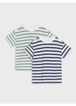 Sinsay - Koszulki w paski 2 pack - biały ze sklepu Sinsay w kategorii T-shirty chłopięce - zdjęcie 184040490
