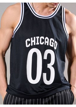 Sinsay - Tank top sportowy z nadrukiem Chicago - czarny ze sklepu Sinsay w kategorii T-shirty męskie - zdjęcie 184040514