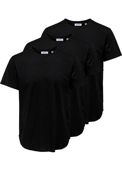 ONLY &amp; SONS Koszulki (3 szt.) &quot;Jeff&quot; w kolorze czarnym ze sklepu Limango Polska w kategorii T-shirty męskie - zdjęcie 184041732
