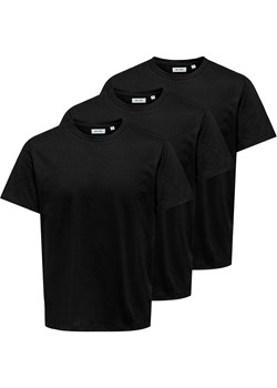 ONLY &amp; SONS Koszulki (3 szt.) &quot;Jeff&quot; w kolorze czarnym ze sklepu Limango Polska w kategorii T-shirty męskie - zdjęcie 184041752