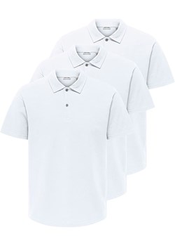 ONLY &amp; SONS Koszulki polo (3 szt.) &quot;Gordon&quot; w kolorze białym ze sklepu Limango Polska w kategorii T-shirty męskie - zdjęcie 184041892