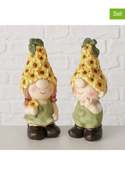 Boltze Figurki dekoracyjne (2 szt.) &quot;Jessy&quot; w kolorze żółto-zielonym - wys. 21 cm ze sklepu Limango Polska w kategorii Dekoracje - zdjęcie 184043692