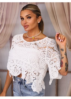 BLUZKA AŻUROWA + TOP- BIAŁA ze sklepu olika.com.pl w kategorii Bluzki damskie - zdjęcie 184043914