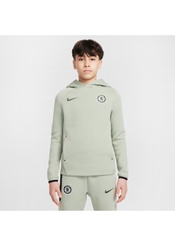 Bluza piłkarska z kapturem dla dużych dzieci (chłopców) Nike Chelsea F.C. Tech - Zieleń ze sklepu Nike poland w kategorii Bluzy męskie - zdjęcie 184044173